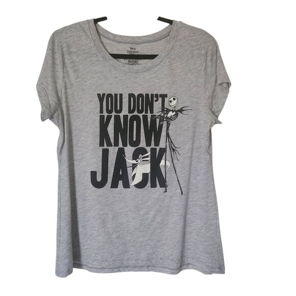 Disney The Nightmare Before Christmas Gray Graphic T-Shirt Juniors Size XXL - Picture 1 of 5